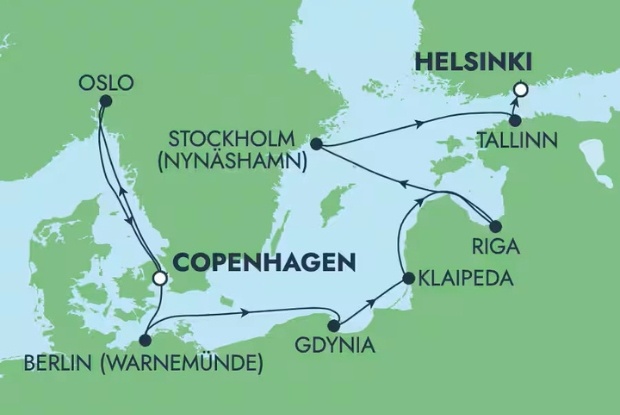 Copenhagen to Helsinki